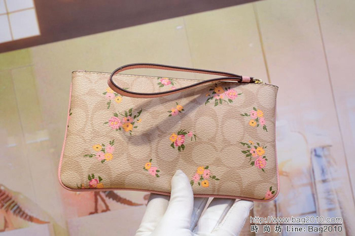COACH蔻馳 原單 專櫃新款 28384 手挽包 頭層牛皮零錢包  Chz1233